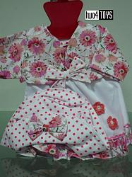 Gotz 3401735 SUMMER DRESS WITH FLOWERS AND CAP 2016