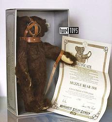 Steiff 406119 MUZZLE BEAR 1908 REPLICA | BROWN MOHAIR | USA 1991