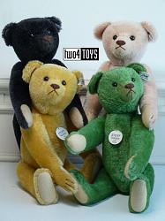 Steiff 406751|408564 COMPLETE SET OF 4 TEDDY BEARS REPLICA 1908