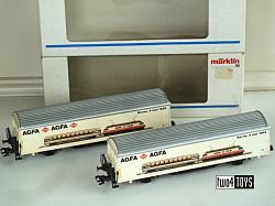 Marklin 4735_95702 AGFA FILM SBB 2X SLIDING WALL CARS SET | 1994