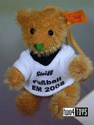 Steiff 656057 MINI TEDDYBEER VOETBAL MOHAIR SLEUTELHANGER 2008