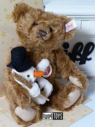 Steiff 669743 FROSTY TEDDY BEAR WITH SNOWMAN | USA | 2007