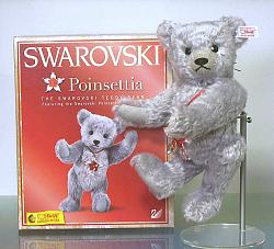 Steiff 681103 POINSETTIA SWAROVSKI TEDDY BEAR 2007 LIM.ED.