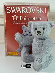 Steiff 681103 POINSETTIA SWAROVSKI TEDDY BEAR USA 2007