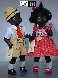 Schildkrot 9541852-926 MAMBI & WUMBI DOLL SET 75 YEARS L.E.