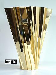 Kartell 1239 SJANGHAI VASE GOLD METALLIC │ MARIO BELLINI │ 2012