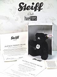 Steiff 420962 STEIFF CLUB ANNUAL CLUB GIFT BLACK TEDDY BEAR 2009